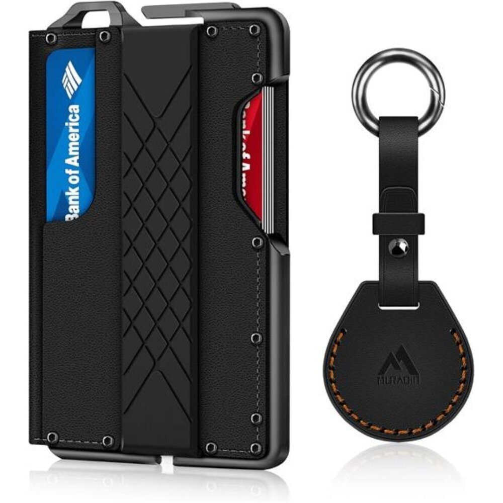 Tactical Minimalist Wallet for Men, Slim RFID-Blocking Metal Card Holder